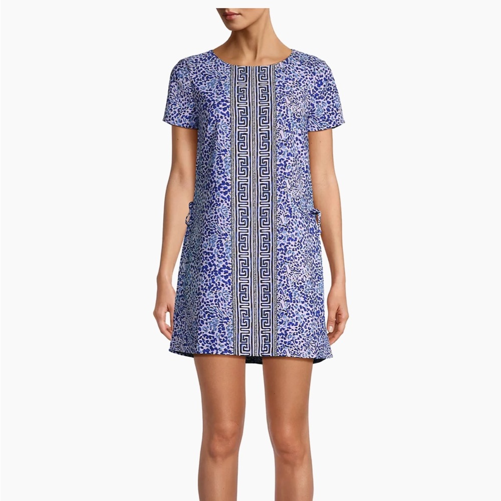 Lilly Pulitzer Blue and White Midi Dress